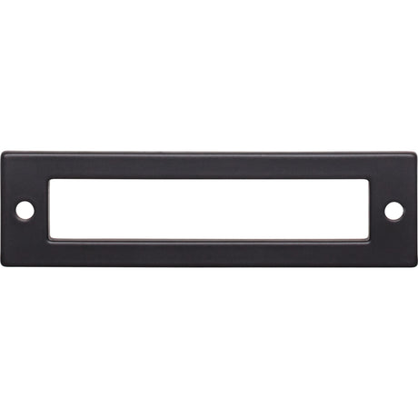Top Knobs TK924BLK Hollin 3 3/4" Center to Center Pull Backplate Flat Black