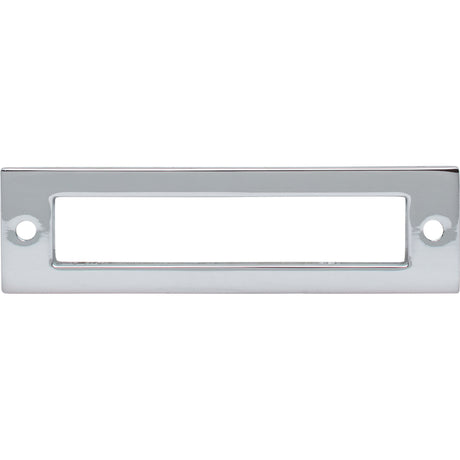 Top Knobs TK924PC Hollin 3 3/4" Center to Center Pull Backplate Polished Chrome