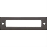 Top Knobs TK924AG TK924 Hollin 3 3/4" Center to Center Pull Backplate Ash Gray