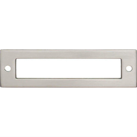 Top Knobs TK924BSN TK924 Hollin 3 3/4" Center to Center Pull Backplate Brushed Satin Nickel