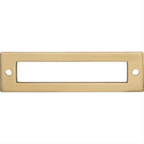 Top Knobs TK924HB TK924 Hollin 3 3/4" Center to Center Pull Backplate Honey Bronze
