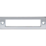 Top Knobs TK924PC TK924 Hollin 3 3/4" Center to Center Pull Backplate Polished Chrome