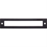 Top Knobs TK925BLK TK925 Hollin 5 1/16" Center to Center Pull Backplate Flat Black