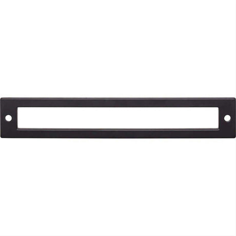Top Knobs TK926BLK TK926 Hollin 6 5/16" Center to Center Pull Backplate Flat Black