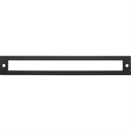 Top Knobs TK927BLK TK927 Hollin 7 9/16 " Center to Center Pull Backplate Flat Black