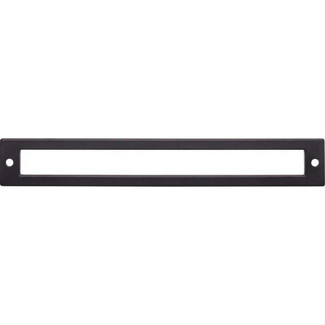 Top Knobs TK927BLK TK927 Hollin 7 9/16 " Center to Center Pull Backplate Flat Black