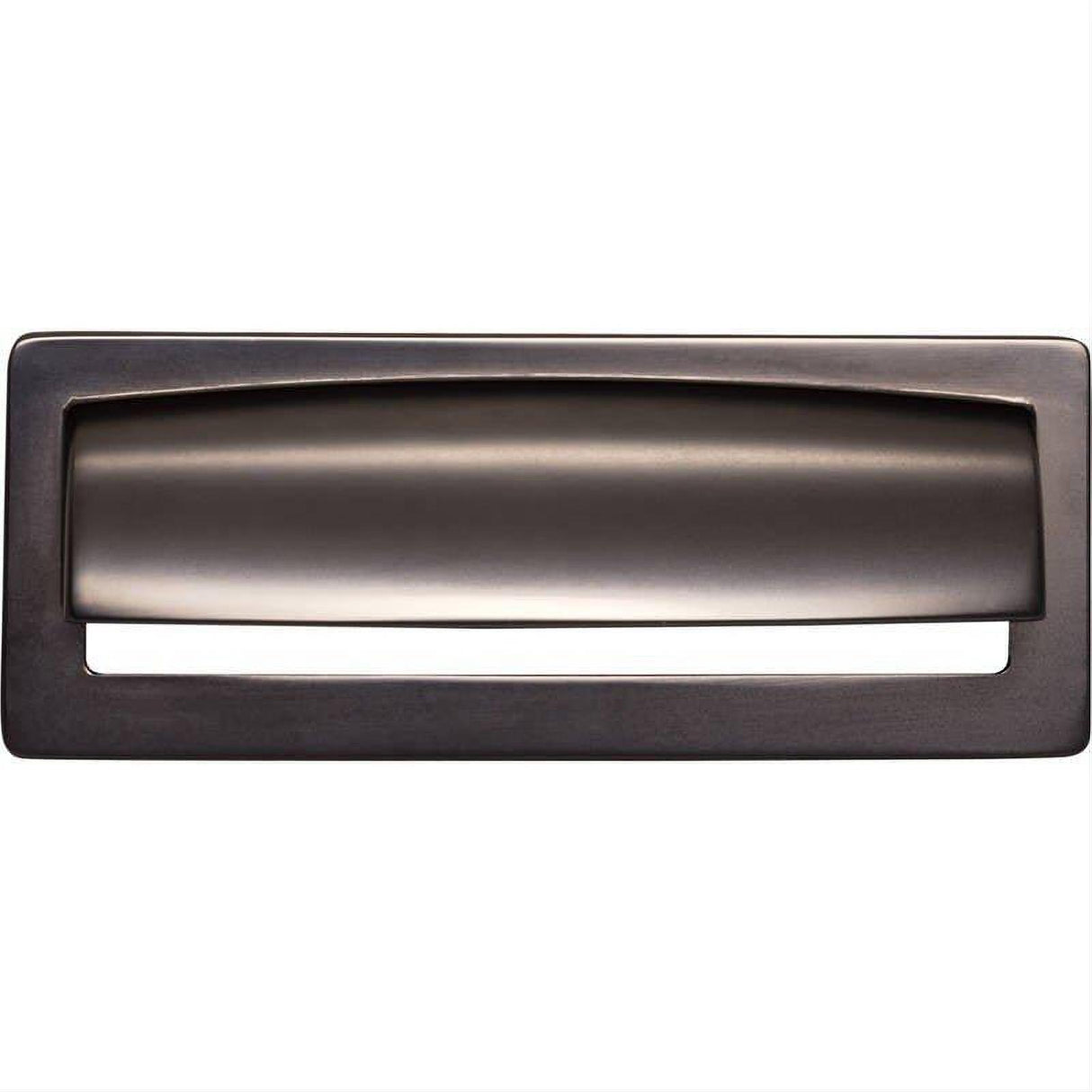 Top Knobs TK937AG TK937 Hollin 3 3/4" Center to Center Cup Pull Ash Gray