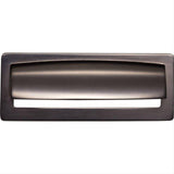 Top Knobs TK937AG TK937 Hollin 3 3/4" Center to Center Cup Pull Ash Gray
