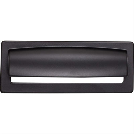 Top Knobs TK937BLK TK937 Hollin 3 3/4" Center to Center Cup Pull Flat Black