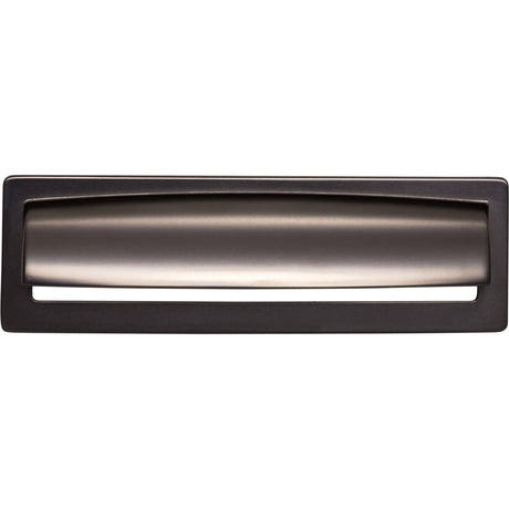 Top Knobs TK938AG Hollin 5 1/16" Center to Center Cup/Bin Pull Ash Gray