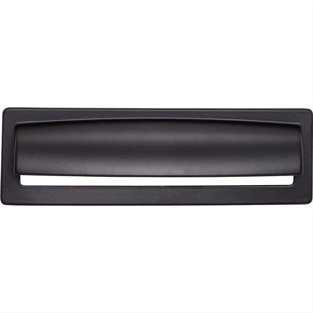 Top Knobs TK938BLK TK938 Hollin 5 1/16" Center to Center Cup Pull Flat Black