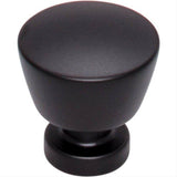 Top Knobs TK960BLK TK960 Allendale 1 1/8" Diameter Mushroom Cabinet Knob Flat Black