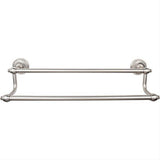 Top Knobs TUSC9BSN TUSC9 Tuscany Bath Towel Bar 24 Inch Double Antique Pewter Brushed Satin Nickel
