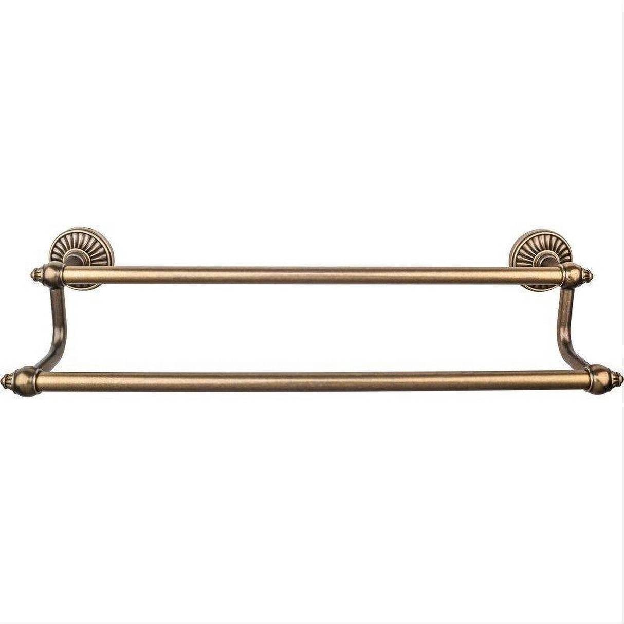 Top Knobs TUSC9GBZ TUSC9 Tuscany Bath Towel Bar 24 Inch Double Antique Pewter German Bronze