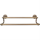 Top Knobs TUSC9GBZ TUSC9 Tuscany Bath Towel Bar 24 Inch Double Antique Pewter German Bronze
