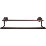 Top Knobs TUSC9ORB TUSC9 Tuscany Bath Towel Bar 24 Inch Double Antique Pewter Oil Rubbed Bronze