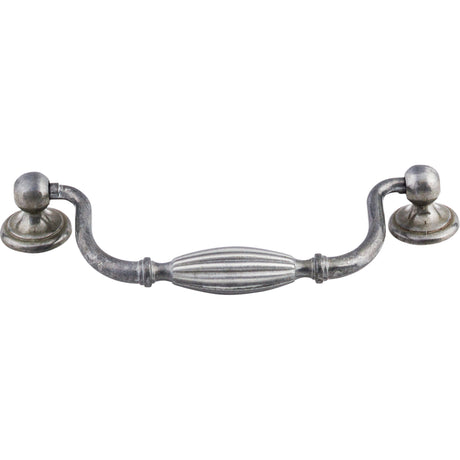 Top Knobs M137 Tuscany 5 1/16" Center to Center Drop Handle Pewter Light