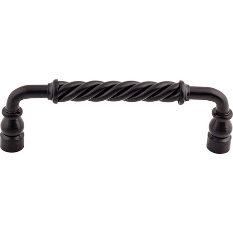 Top Knobs M671 Twisted Bar 6" Center to Center Bar Pull Patina Black