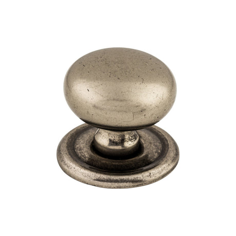 Top Knobs M25 Victoria 1 1/4" Diameter Round Knob Pewter Antique