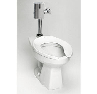 Toto CT705ENG#01 cotton 1.28gpf elongated bowl flushometer het toilet less seat and flush valve