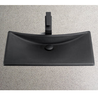 Toto FLT132#80 matte black waza noir cast iron ada compliant lavatory without overflow