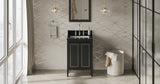 Jeffrey Alexander Percival 24" Black Single Sink Bathroom Vanity with Black Granite Top - 8 in. Widespread Faucet Top product image 6