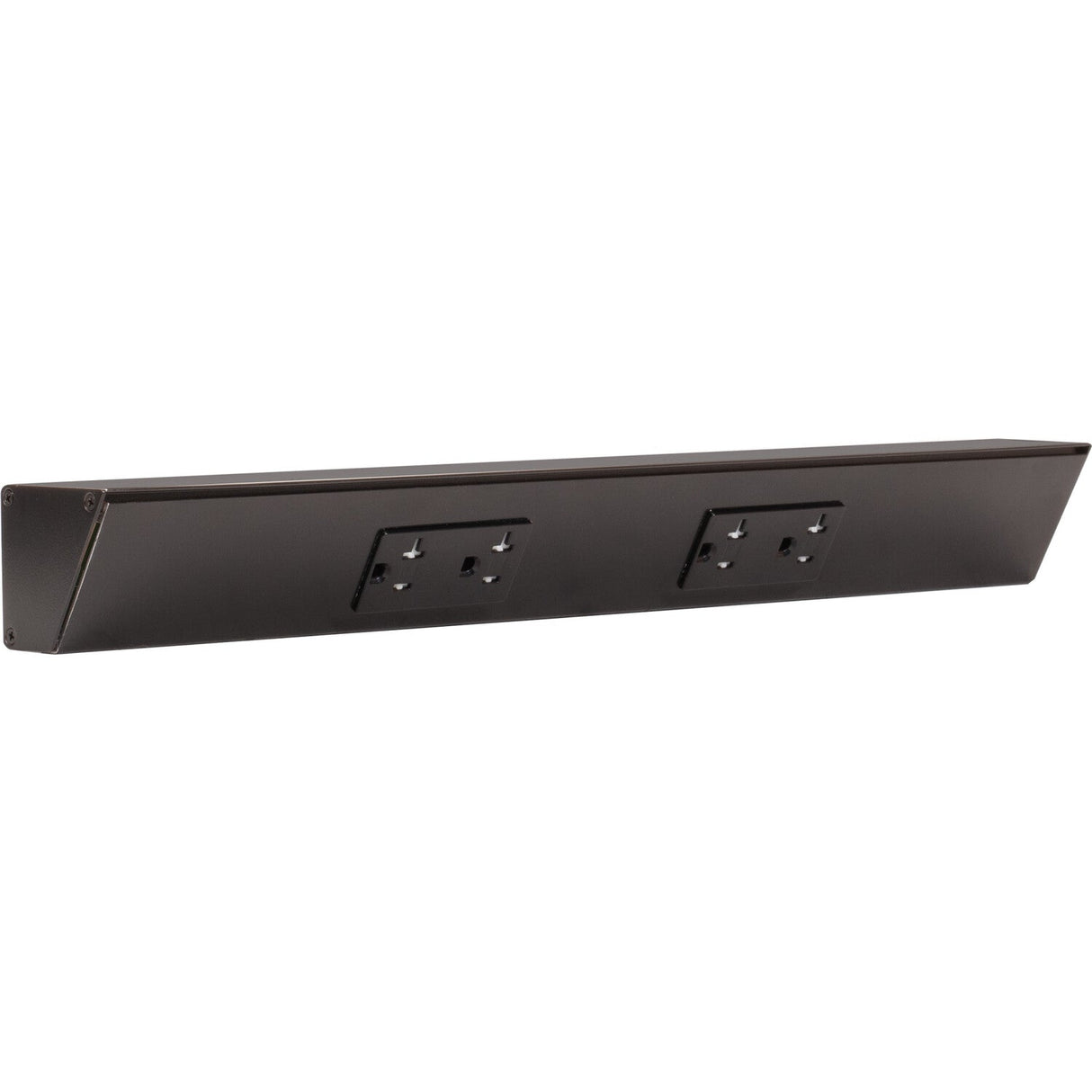 Task Lighting TR18-2BD-P-BK black angle power strip