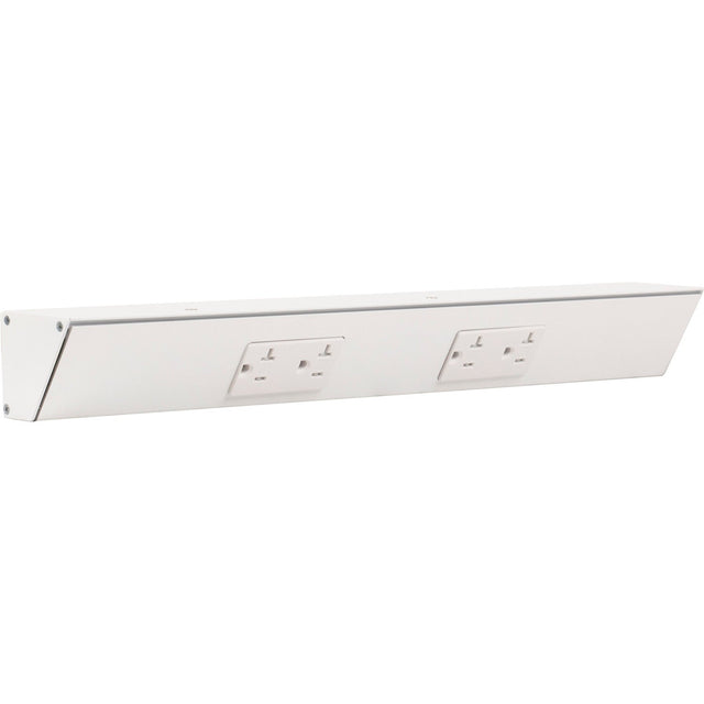 Task Lighting TR18-2WD-P-WT white angle power strip