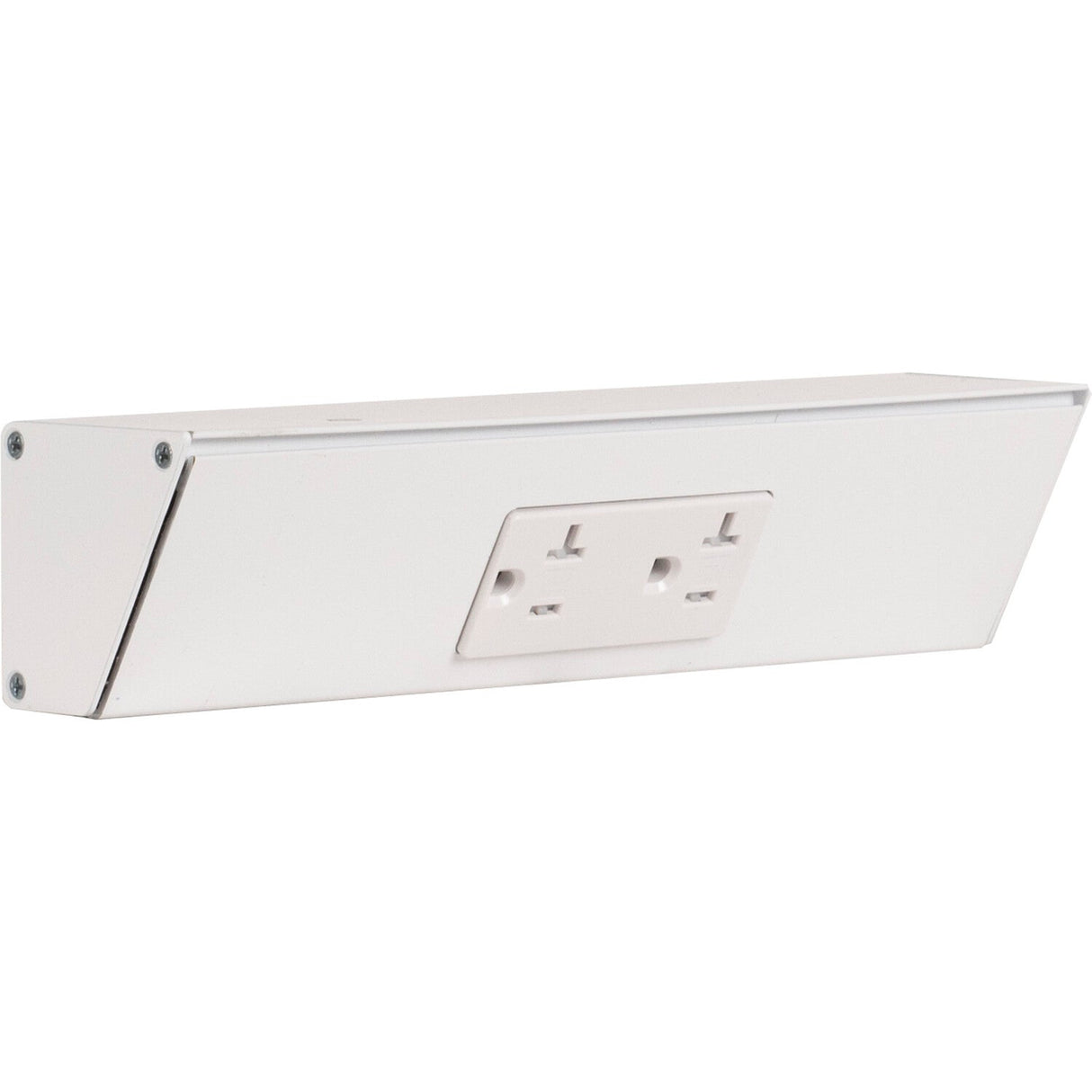 Task Lighting TR9-1WD-P-WT 9" White TR Angle Power Strip