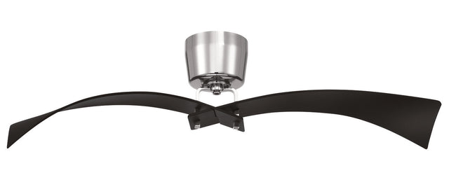 Craftmade TRN52FBPLN2 flat black / polished nickel ceiling fan blades included