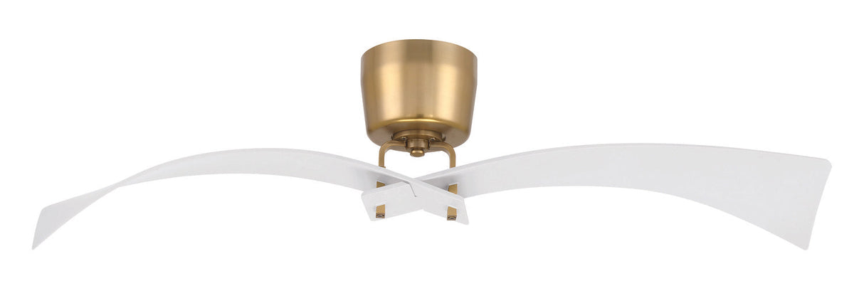 Craftmade TRN52WSB2 52" Tern Ceiling Fan in White / Satin Brass