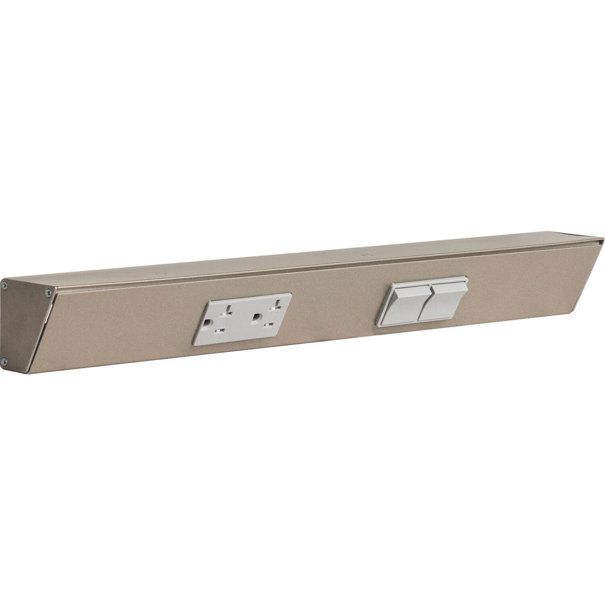 Task Lighting TRS18-2G-SN-RS satin nickel angle power strip