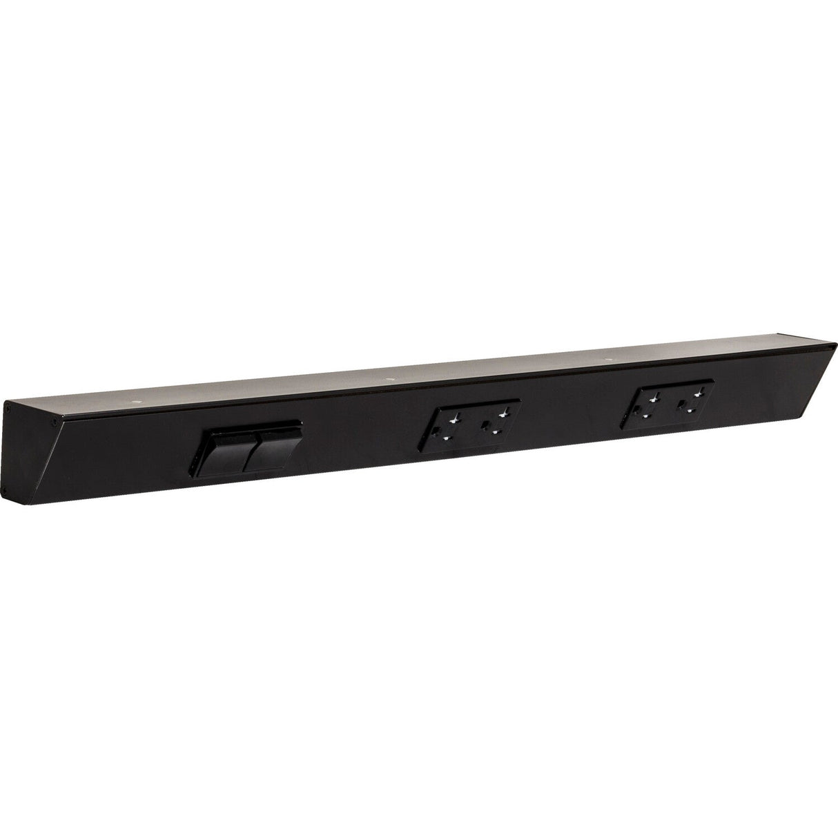 Task Lighting TRS24-3B-BK-LS black angle power strip
