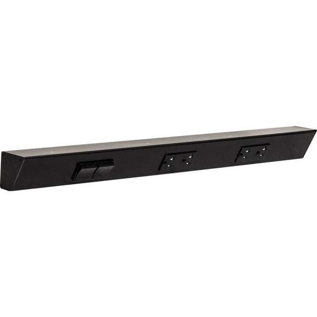 Task Lighting TRS24-3B-BK-LS black angle power strip