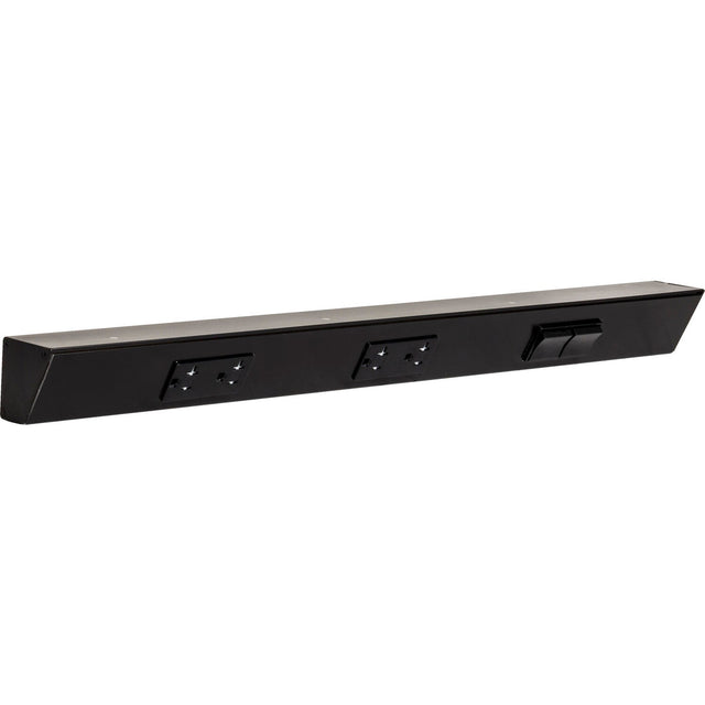 Task Lighting TRS24-3B-BK-RS black angle power strip