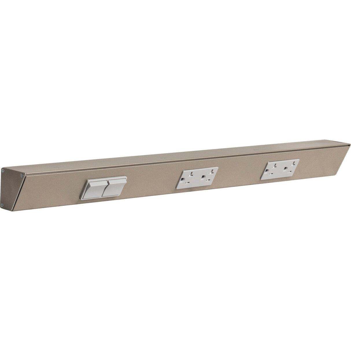 Task Lighting TRS24-3G-SN-LS satin nickel angle power strip