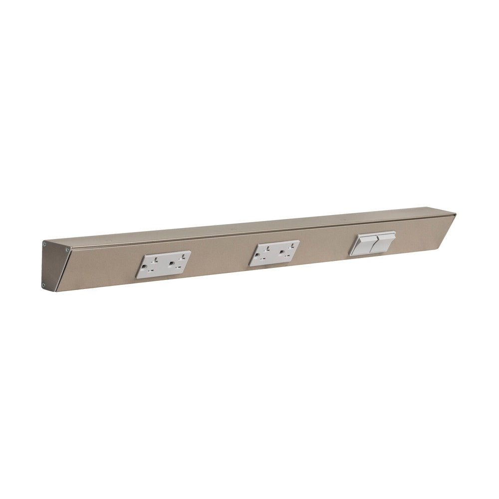 Task Lighting TRS24-3G-SN-RS satin nickel angle power strip