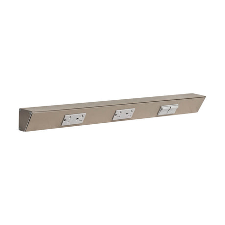 Task Lighting TRS24-3G-SN-RS satin nickel angle power strip