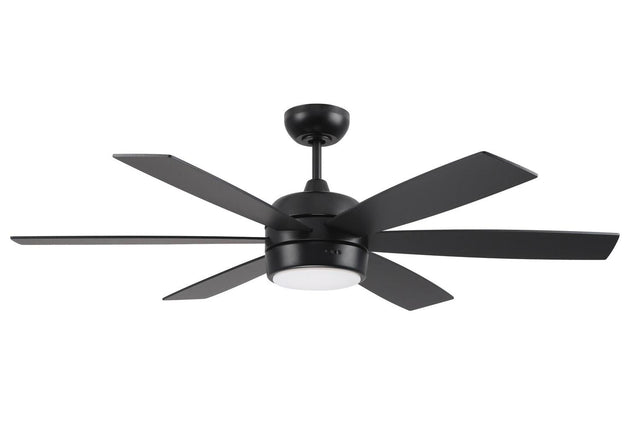 Craftmade TRV52FB6 flat black ceiling fan blades included