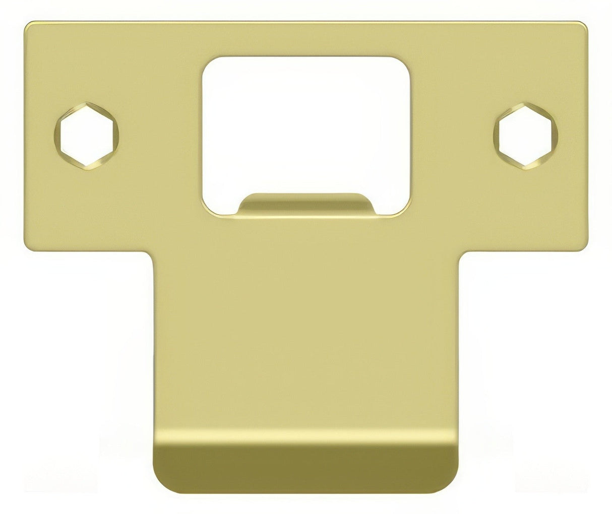 Deltana TSPE225U3 polished brass t strike plate
