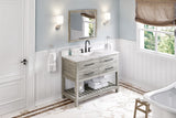 Jeffrey Alexander Wavecrest 48" Weathered Grey Single Sink Bathroom Vanity with Calacatta Vienna Quartz Top - 8 in. Widespread Faucet Top product image 7