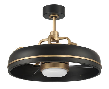 Craftmade TYL24FBSB3 flat black / satin brass ceiling fan blades included