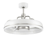 Craftmade TYL24WPLN3 white / polished nickel ceiling fan blades included