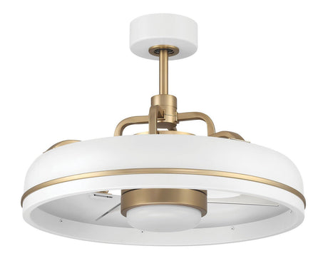 Craftmade TYL24WSB3 white / satin brass ceiling fan blades included