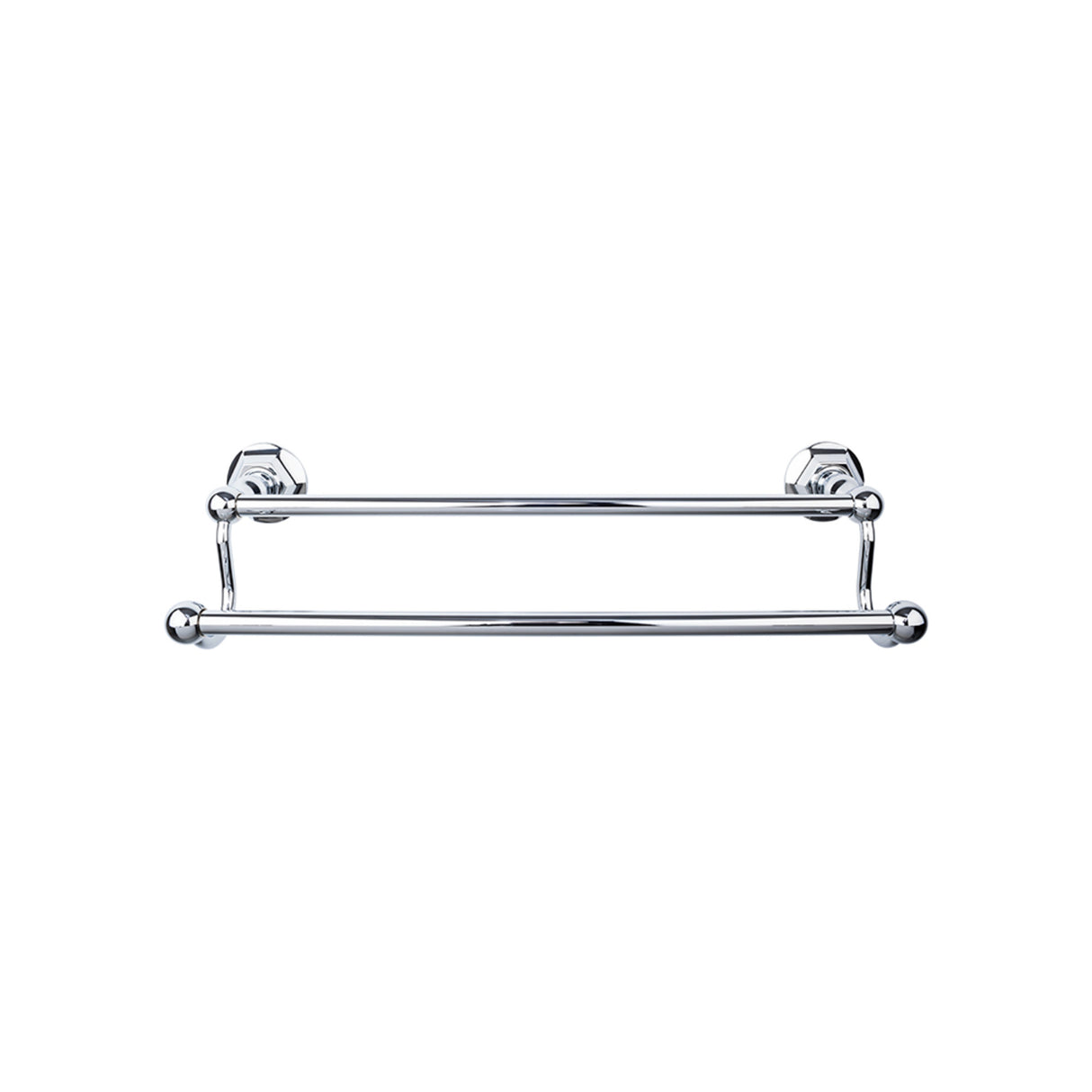 Top Knobs ED9PCB TOP BATH (R) Edwardian Bath Double 26 1/2" Wall Mounted Towel Bar Polished Chrome