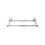 Top Knobs ED9PCB TOP BATH (R) Edwardian Bath Double 26 1/2" Wall Mounted Towel Bar Polished Chrome