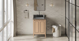 Jeffrey Alexander Percival 24" Natural Oak Single Sink Bathroom Vanity with Grey Quartz Top - 8 in. Widespread Faucet Top product image 6