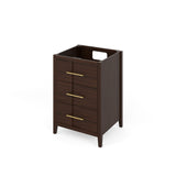 Jeffrey Alexander Katara 24" Dark Walnut Single Sink Bathroom Vanity with Black Granite Top - 8 in. Widespread Faucet Top product image 2
