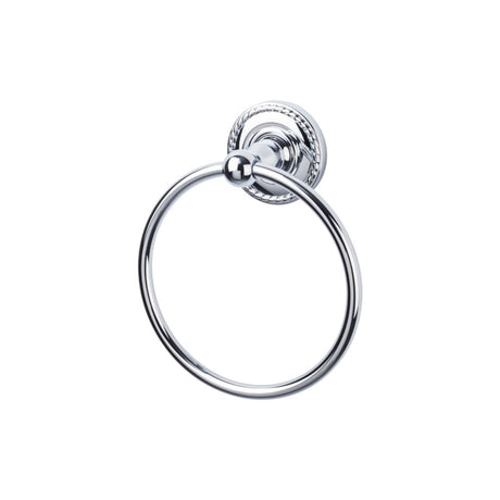 Top Knobs ED5PCF TOP BATH (R) Edwardian Bath Towel Ring Polished Chrome