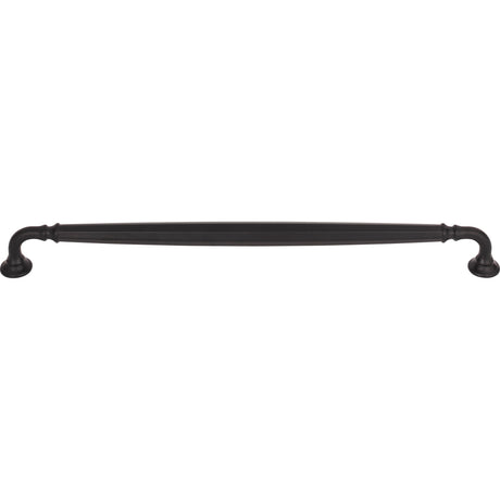 Top Knobs TK1056BLK Barrow 12" Center to Center Bar Pull Flat Black